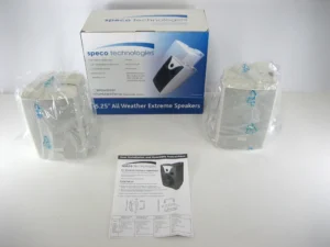 Speco SP5AWXTW 5.25" Indoor/Outdoor Speakers White with Transformer 90 Day Warranty *New*