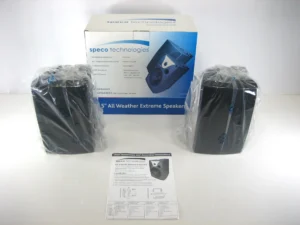 Speco SP6AWX 6.5″ All-Weather Extreme Indoor/Outdoor Wall Mount Speakers Black Housing New