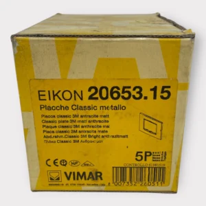 Vimar Eikon 20653.15 Classic Cover Plate 3-Module - Matt Anthracite **Box of 5**