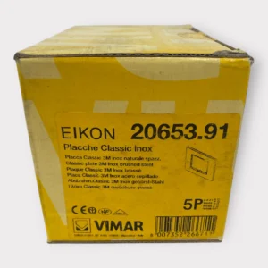 Vimar Eikon 20653.91 Classic Cover Plate 3-Module - Inox Brushed Steel **Box of 5**