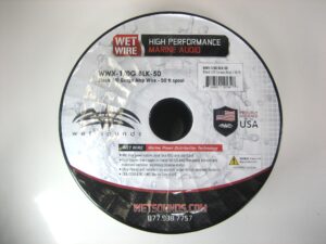 Wet Sounds Black Frosted Wet Wire 1/0G Amp Wire 50 Ft Spool NEW 90 Day Warranty