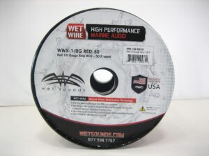 Wet Sounds Red Frosted Wet Wire Series 1/0G AMP Wire 50 Ft Spool NEW 90 Day Warranty