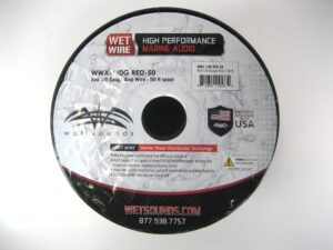 Wet Sounds Wet Wire Series Red Frost 1/0 Gauge Amp Wire - 27Ft Spool 90 Day Warranty