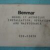 Benmar Model 17 Autopilot Installation, Operation and Maintenance Manual - Free Shipping