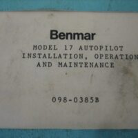 Benmar Model 17 Autopilot Installation, Operation and Maintenance Manual - Free Shipping