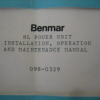 Benmar HL Power Unit  Installation, Operation and Maintenance Manual - Free Shipping