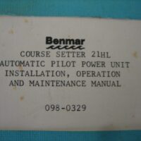 Benmar Course Setter 21HL Autopilot Installation/Operation/Maintenance Manual