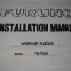 Furuno Marine Radar Model FR-7062 Installation  Manual - Free Shipping