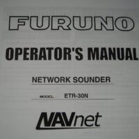 Furuno Navnet Model ETR-30N Network Sounder  Operator's Manual - Free Shipping