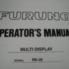 Furuno Multi Display RD-30  Operator's Manual - Free Shipping