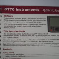 Raymarine ST70 Instruments Operating Guide - Free Shipping