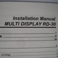 Furuno RD-30 Multi Display Installation Manual