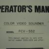 Furuno Color Video Sounder FCV-552 Operator's Manual