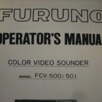 Furuno FCV-500/501 Color Video Sounder Operator's Manual