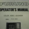 Furuno Color Video Sounder FCV-663 Operator's Manual
