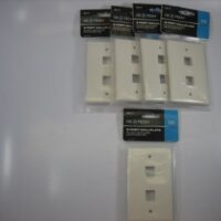CE Tech 595177 White 2-Port WallPlate - Lot of 5 - NEW OLD STOCK