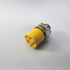 Eagle 20A-250V Armored Grounding Connector Yellow 2229