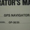 Furuno GPS Navigator Model GP-30/35 Operator's Manual
