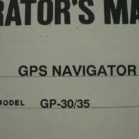 Furuno GPS Navigator Model GP-30/35 Operator's Manual