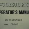 Furuno ECHO Sounder FE-606 Operator's Manual
