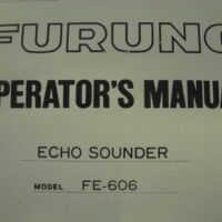 Furuno ECHO Sounder FE-606 Operator's Manual