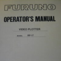 Furuno Operator's Manual f/Video Plotter RP-17 - Free Shipping