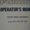 Furuno Operator's Manual f/ Color Video Sounder FCV-260,261,262- Free Shipping
