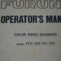 Furuno Operator's Manual f/ Color Video Sounder FCV-260,261,262- Free Shipping