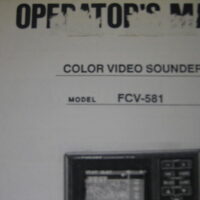 Furuno Operator's Manual f/ Color Video Sounder FCV-581 - Free Shipping