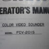 Furuno Operator's Manual f/ Color Video Sounder FCV-201S - Free Shipping