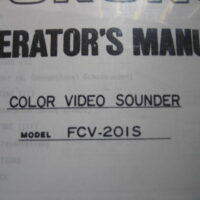 Furuno Operator's Manual f/ Color Video Sounder FCV-201S - Free Shipping