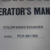 Furuno Operator's Manual f/ Color Video Sounder FCV-381/382 - Free Shipping