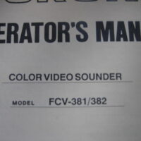 Furuno Operator's Manual f/ Color Video Sounder FCV-381/382 - Free Shipping