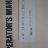 Furuno Operator's Manual f/Video Plotter Control Unit GD-2200- Free Shipping