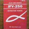 JRC Japan Radio Co Soft Cover JFV-250 Color Echo Sounder Instruction Manual
