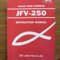 JRC Japan Radio Co Soft Cover JFV-250 Color Echo Sounder Instruction Manual