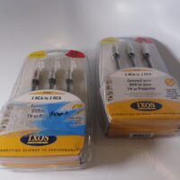 Pair of Ixos XFV04 3 RCA to 3 RCA Component Connector Cables - Free US Shipping