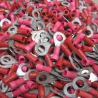 22 -18 Gauge Insulated Vinyl Ring 1/4" Stud Connector Crimp Terminals (1352 PR18-14) Lot of 500