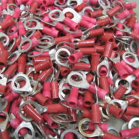 22 - 18 Gauge Insulated Vinyl Ring 5/16" Stud Connector Crimp Terminals - Lot of 359