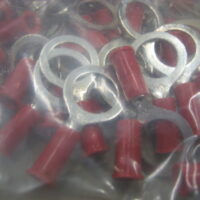 Insulated Vinyl Ring 3/8" Stud Connector Terminals, 22-18 Gauge - LOT OF 354