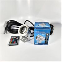 Water-Resistant LED Outdoor Spotlight 10W 12V With Remote Dimmable RGB - New