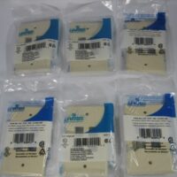 Leviton 41080-4IP Ivory Single Gang Wallplate 4-Port *Lot of 6* - NEW