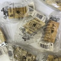 Leviton Lot of 10 40649 Single Gang 4 Conductor Almond RJ11 Jack - **BLEM**