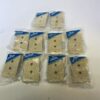 Leviton Lot of 10 625B3 Two Line 4 Conductor Almond RJ11 Jack - **BLEM**
