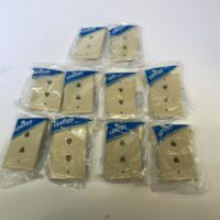 Leviton Lot of 10 625B3 Two Line 4 Conductor Almond RJ11 Jack - **BLEM**