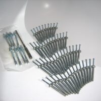 Lot of 50 2" Mushroom Head Drive Pin Concrete Anchors Nail-in + 8 Wedge + Bit