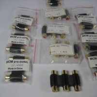 MCM 27-4960 3RCA Audio Video Female to Female Coupler Adapter - LOT of 10 - NEW