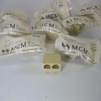 MCM 36-040 "T" Adapter Telephone 4x4 Jack to 4P Plug - LOT of 10- NEW OLD STOCK