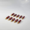 [Set of 10] MIC14RED - Premium Red RCA Male Plug Solder Type Audio Video Adapter