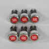 NEW LOT OF 6 - SOS Round Switch Button 3101040904RN00 12V - 1"